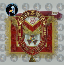 Masonic Regalia Royal Arch Past High Priest PHP Apron  Chain Collar with Jewel.
