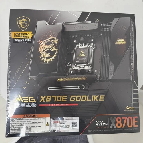 MSI MEG X870E GODLIKE Supports Socket AM5 AMD Ryzen™ 9000 9800X 3D