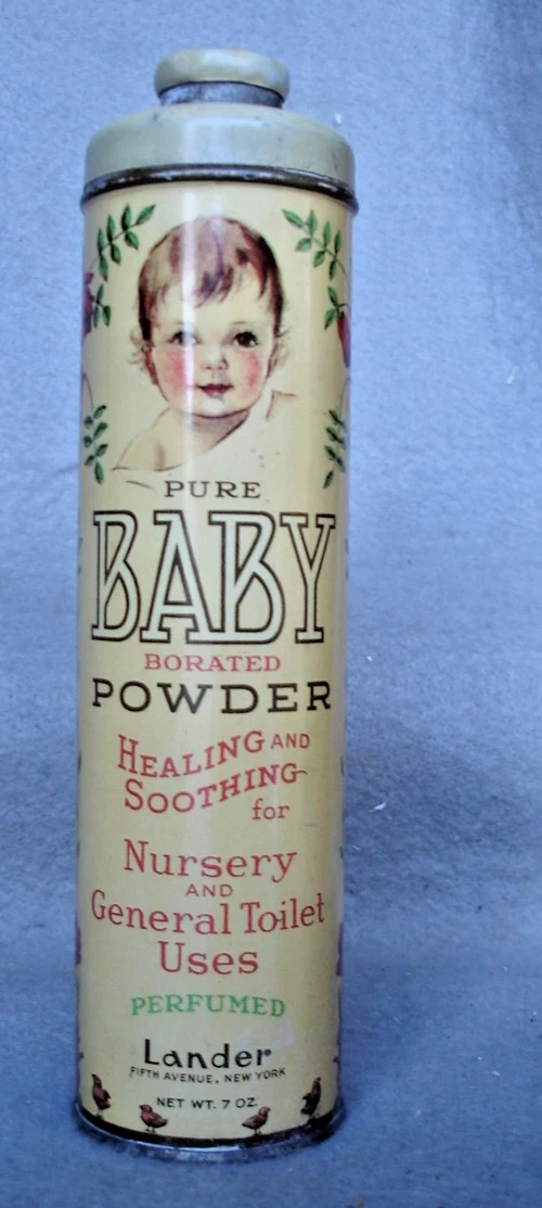 lander baby power ( talc) tin .... baby on front
Opens in a new window or tab