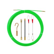 37FT Fish Tape Wire Puller 5 Adapters Durable Cable Retraction Aid Work 12M