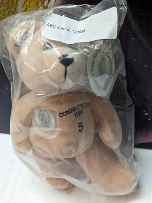 1999 Connecticut State Quarter Bear Timeless Toys Collectible Mint Plush New 9''