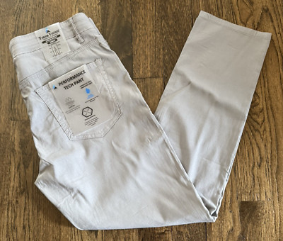 Tailor Vintage NWT Mens 36x30 Performance Pants Grey Grey Rayon TVPP260 NWT $108