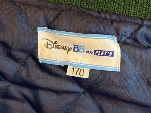 Men's Limited Disney Varsity Jacket Switching Leather Goofy Vintage Green L JPN - Picture 11 of 22