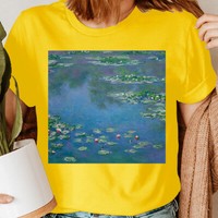 Claude Monet Water Lilies Summer Vibes Sun Kissed Summers Womens T-shirt #S