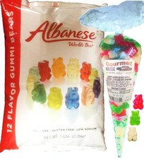 Gummy Bears 12 Flavor 5lb Bag With Red, White, Green Gummi 11oz Gourmet Kruise