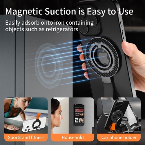 Universal Alloy Metal Magnetic Finger Grip Ring Kickstand Phone Holder Stand - 第 9/22 張圖片