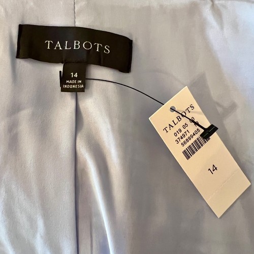 $219 NWT Talbots Multi Pink Blue White Plaid Tweed Blazer Jacket Size 14 - Picture 8 of 8