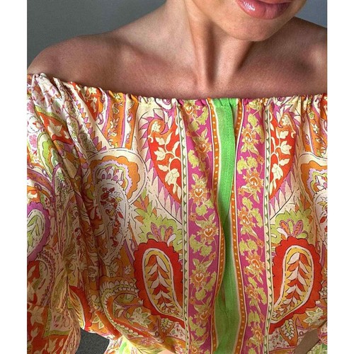 ZARA NUOVA EDIZIONE LIMITATA FLOWY TIED TOP / CAMICETTA ARANCIONE SMALL 3227/562 - Foto 5 di 9
