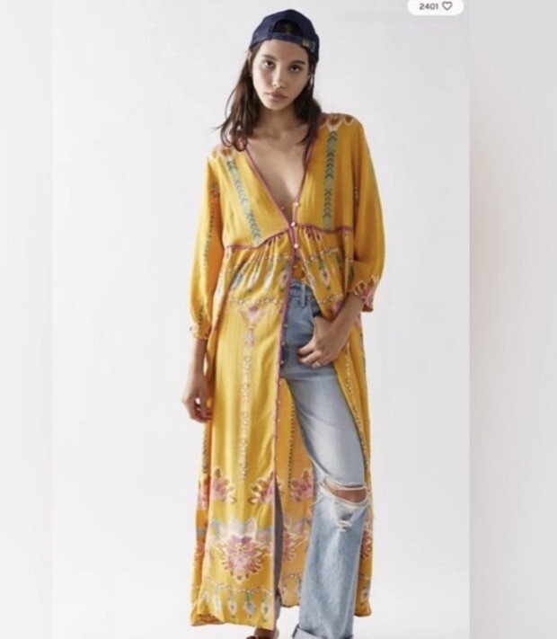 free people yellow floral maxi dress Free People All I Wanted Maxi Slip in Mellow Yellow