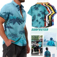 Hawaiian Shirt Men Summer Casual Beach Comfy Button-Down Cruise Holiday Party US