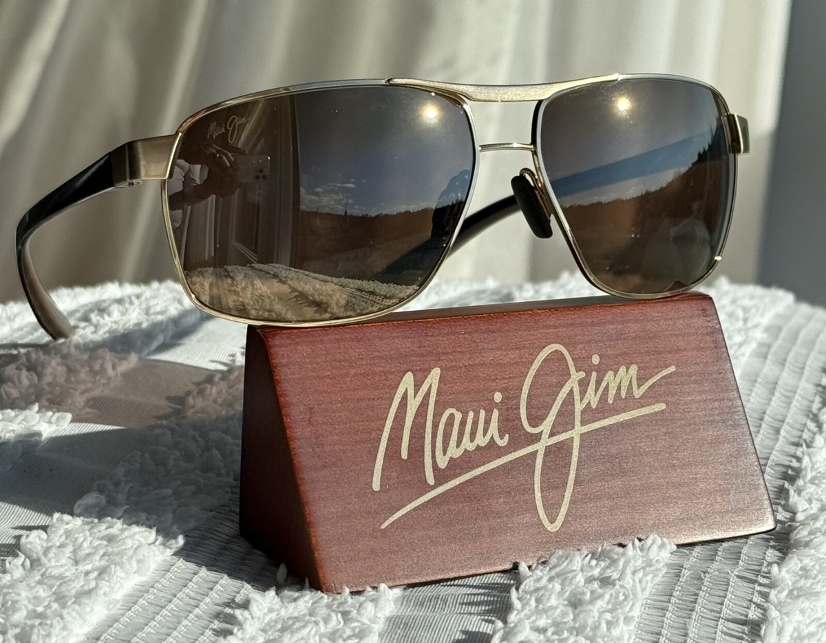 Maui Jim the Bird MJ 835 16 Gold Metal Aviator + HCL Bronze