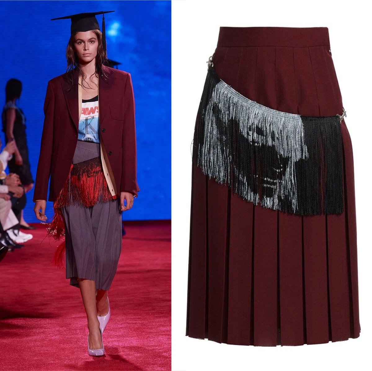 CALVIN KLEIN 205W39NYC X Andy Warhol NWT skirt W Stephen Sprouse