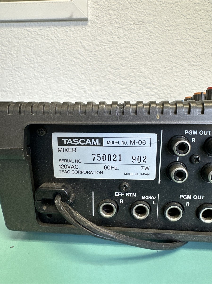 Tascam Model M-06 Mixer Board Analog Vintage_Power On
