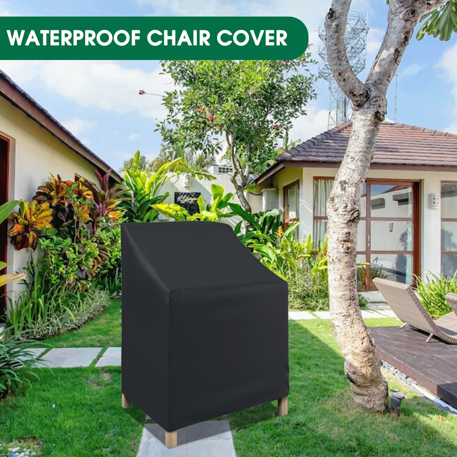 Waterproof Patio Chair Covers Lounge Seat Outdoor Garden Lawn Furniture