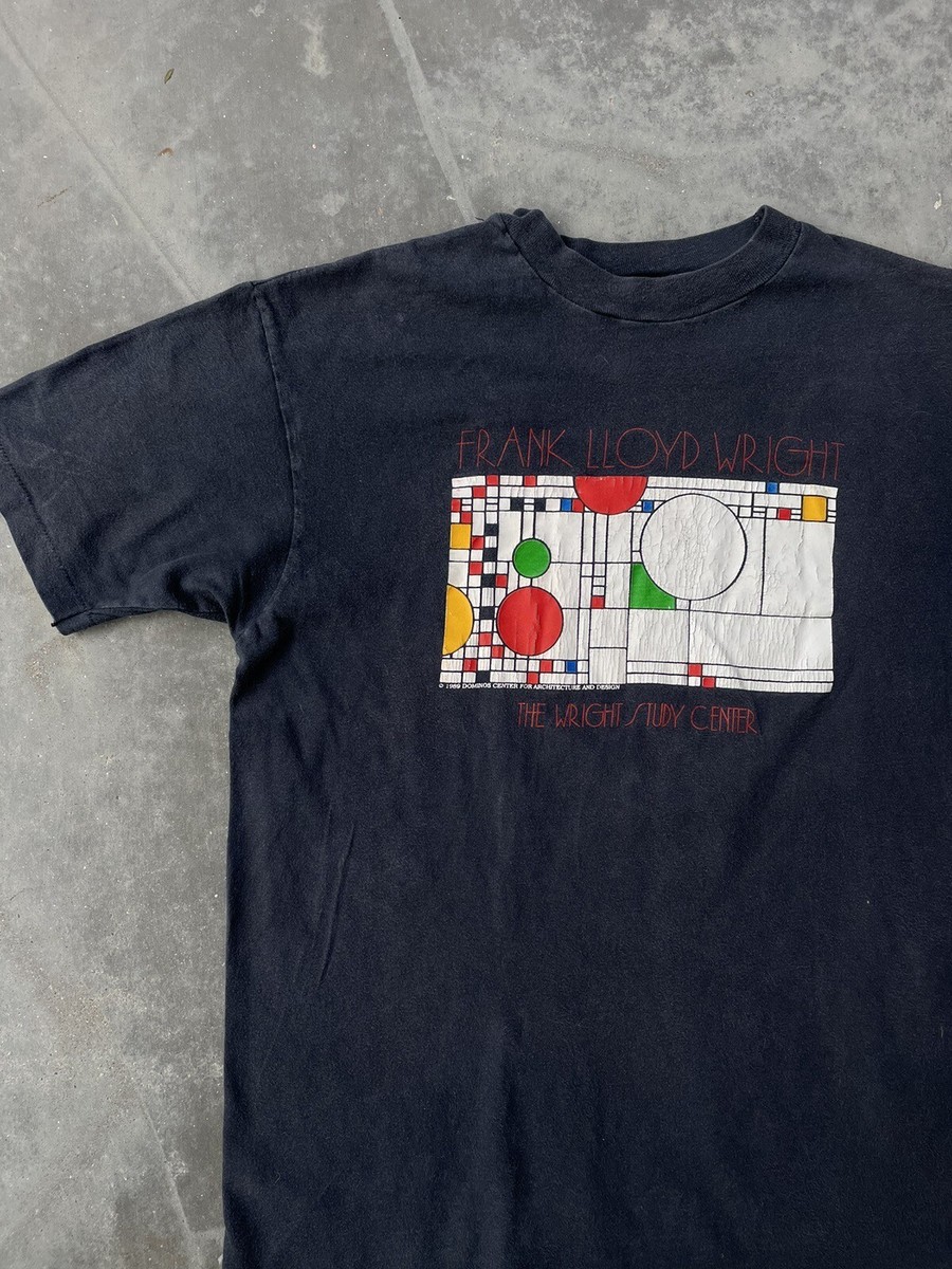 90s frank lloyd wright Tシャツ XL 90's FRANK LLOYD WRIGHT T-SHIRT | LIGHT CAVE