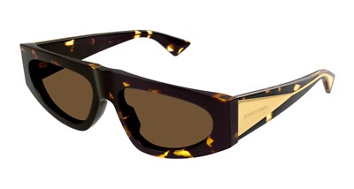 サングラス BOTTEGA VENETA Woman Sunglasses Brown BV1277S 002 Bottega Veneta BV1277S Havana With Gold/Brown (002