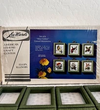 Lee Wards Mini Critter Crewel Miniatures Kit with Frames 3.5" X 3.75" READ