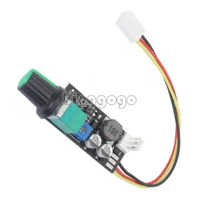 1PCS DC 5-12V 1A 2-3 wire PWM Fan Speed Controller w/Rotary Switch Adjustable