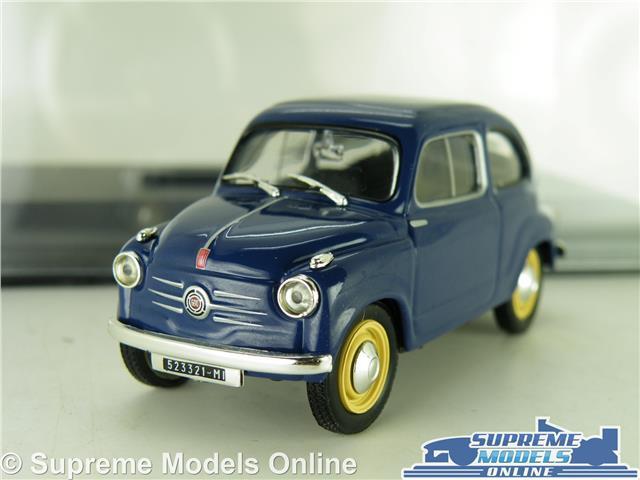 FIAT 600 MODEL CAR BLUE 1957 1:43 SCALE IXO ITALIAN ISSUE + CASE 500 K8