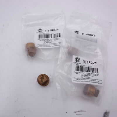 4 Pack Grainger Approved 3/8'' Red Brass Solid Plug Class 125