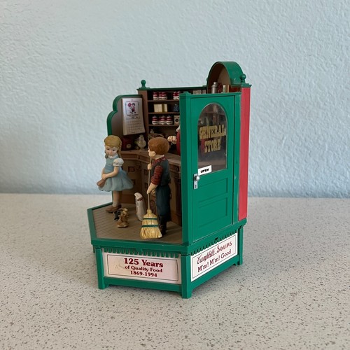 SELTENE 90er Enesco Franklin County Gemischtwarenladen Campbells Suppe Spieluhr animiert - Bild 2 von 7