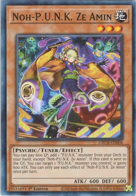 Noh-P.U.N.K. Ze Amin NM 1st GRCR The Grand Creators Yugioh