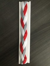 Braided Headband. Red, White  Grey. One Size Fits Most.