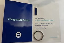 Weight Watchers 5 Lb milestone Keychain charm