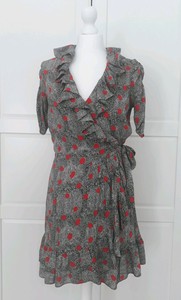 frill wrap tea dress