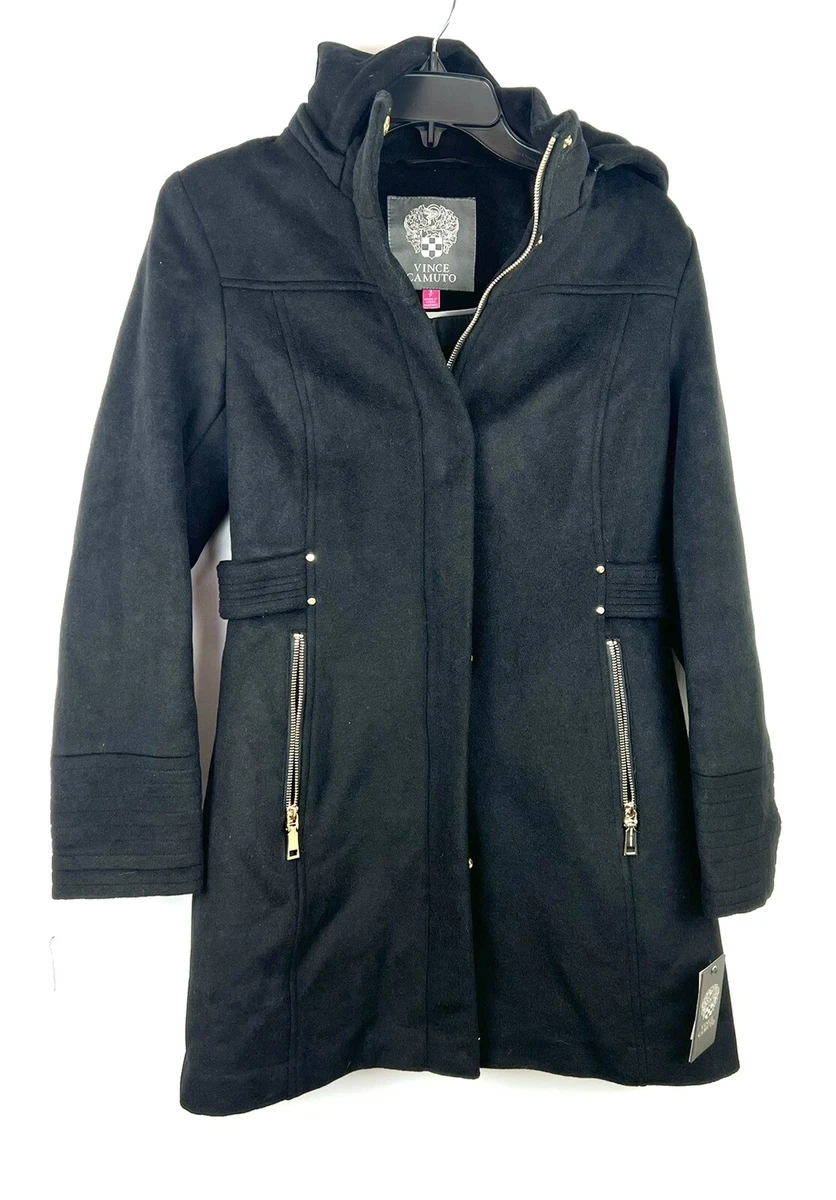 Vince hooded wool coat top