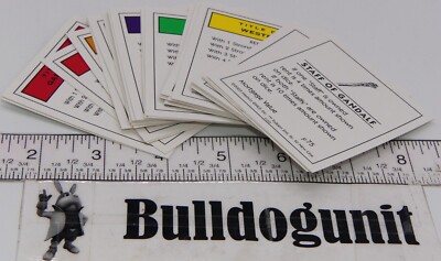 2003 Monopoly The Lord Of The Rings Board Game All 28 Deed Cards Part Only