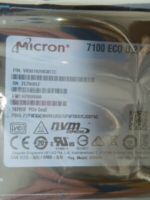 Micron VK001920KWETC 1.92TB PCI-Express X4 NVMe U.2 Read Inten_0,11_6