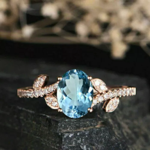 925 Silver Ring Jewelry Elegant Women Wedding Ring Cubic Zirconia Gift Size 6-10 - Picture 21 of 38