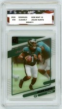 2020 Donruss Clearly Jalen Hurts #39 Rookie AGC 10 Gem Mint Philadelphia Eagles