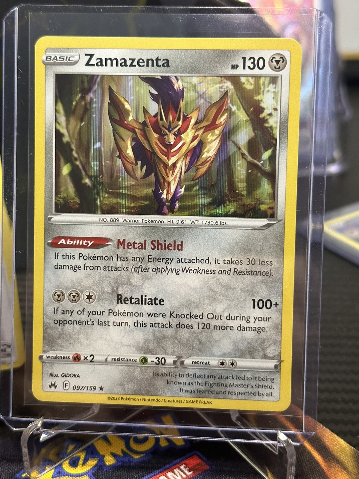 Pokémon TCG Zamazenta Crown Zenith 097/159 Reverse Holo Holo Rare eBay