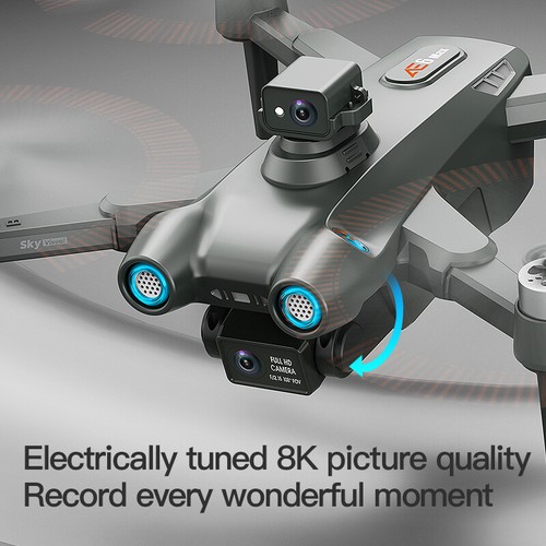 AE6 Max RC Drone GPS 8K HD Cámara 360° Evitación de Obstáculos Cuadricóptero 2 Baterías - Imagen 9 de 13