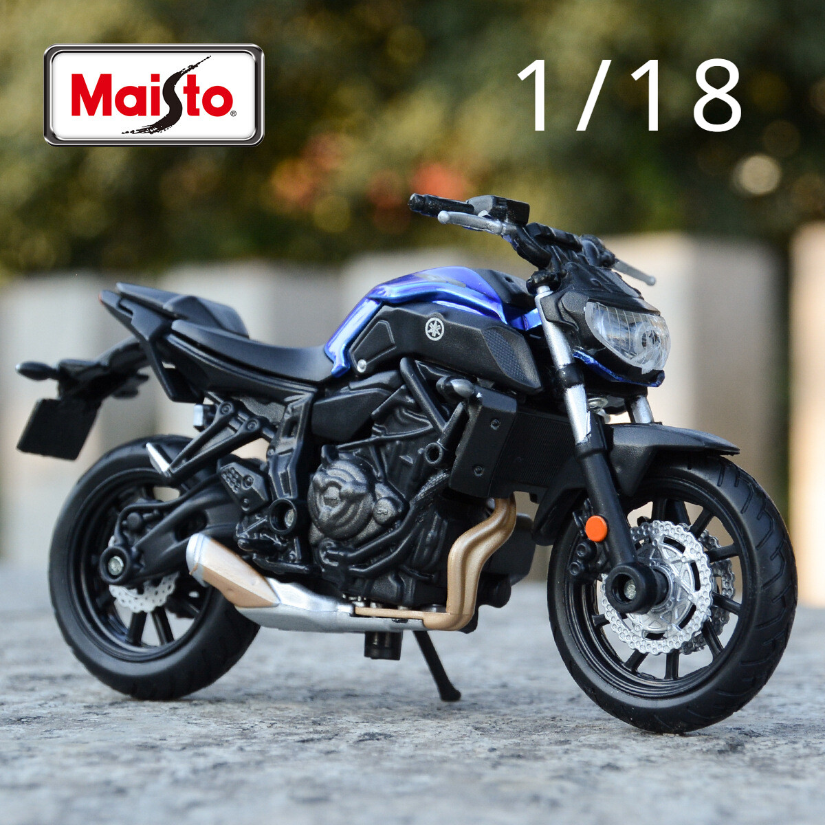 Maisto 1:18 Yamaha 2018 YAMAHA MT-07 Replica Alloy Motorcycle Model