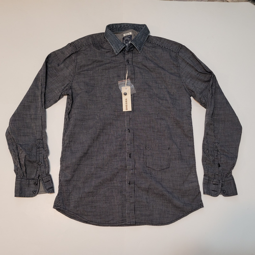 DIESEL Saturno-R Men Shirt Size M Black NWT - Picture 2 of 13