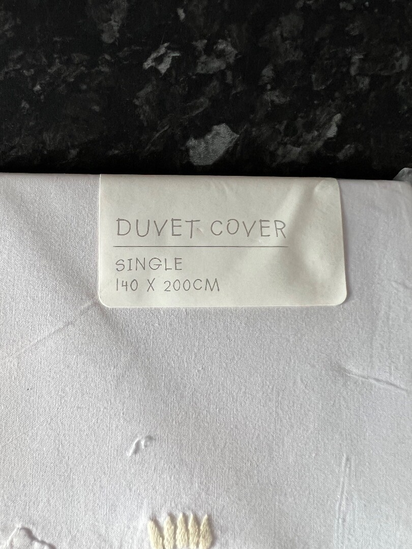 THE LITTLE WHITE COMPANY SINGLE White Embroidered Duvet Cover BNWT CG L02 eBay