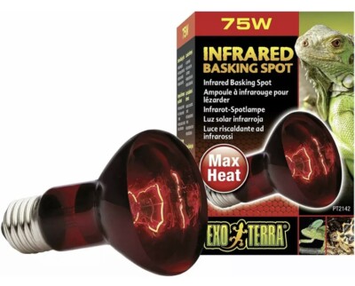 75w Watt 120v Volt Max Heat-Glo Powerful Source Infrared Spot Lamp For Lizard