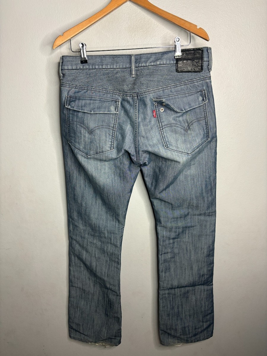 Levis 527 Jeans Mens Size 32x34 Mid Rise Bootcut Denim Gray 1822