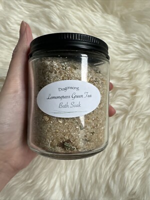 Handmade Lemongrass Green Tea Bath Soak Unisex men & women+FREE SHIP