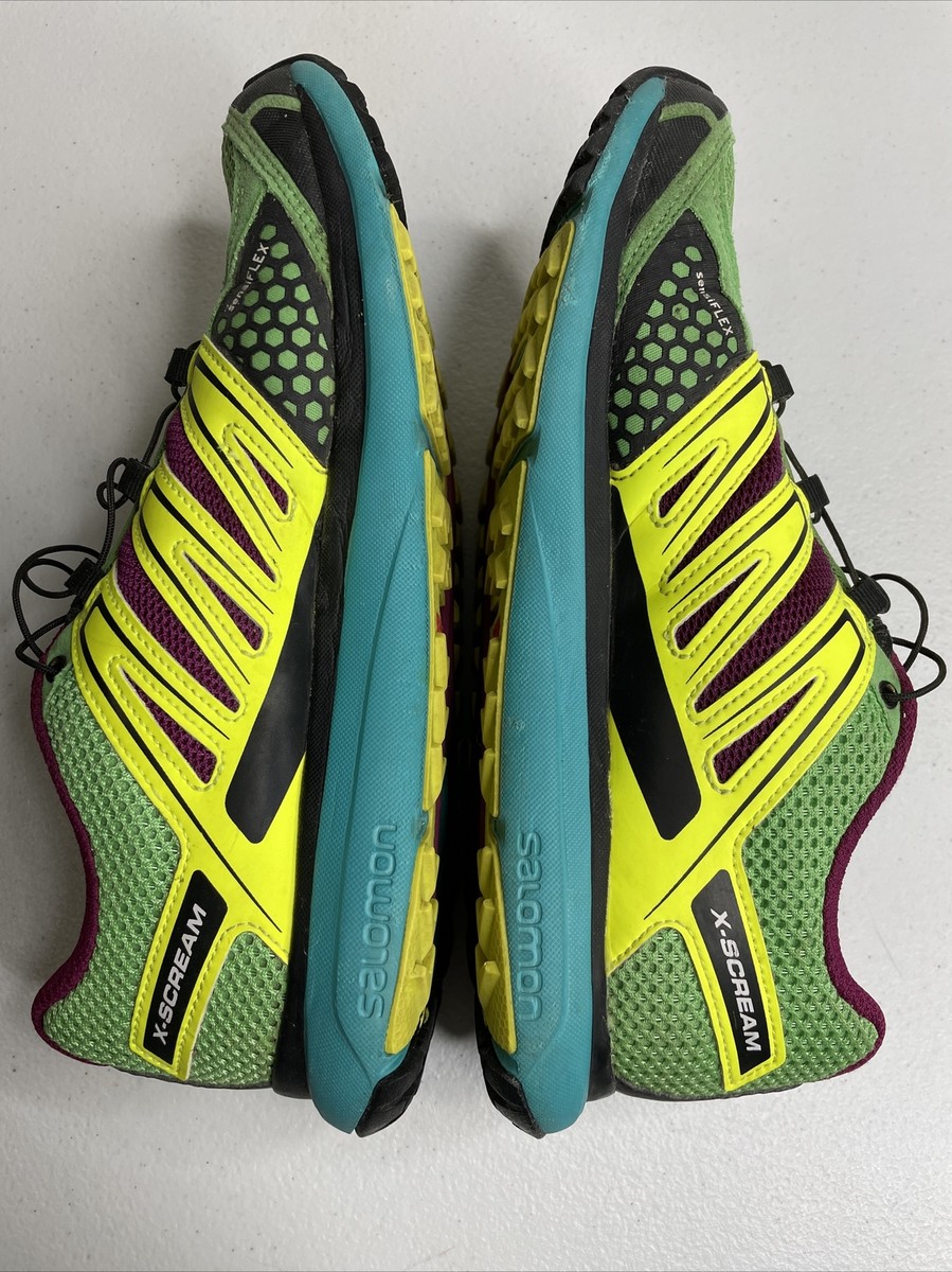 Salomon X-Scream City Trail Green Athletic Running Shoes