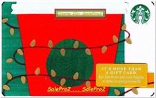 STARBUCKS COFFEE 2018 USA XMAS CHRISTMAS RED CUP LIGHTS COLLECTIBLE GIFT CARD