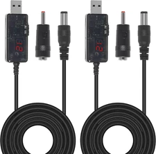 2Pack DC 5V to DC 12V 9V USB Voltage Step up Converter Cable Power Supply USB Ca