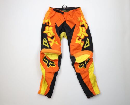 Fox Racing Mens 32 Spell Out 180 Anthem Padded Motocross Racing Pants Orange - Picture 1 of 15