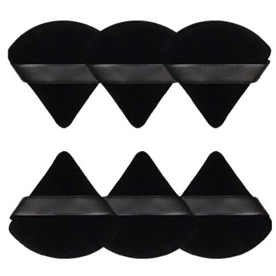 Pimoys 6 Pcs Powder Puff Face Soft Triangle Makeup Puff Velour Makeup Sponge