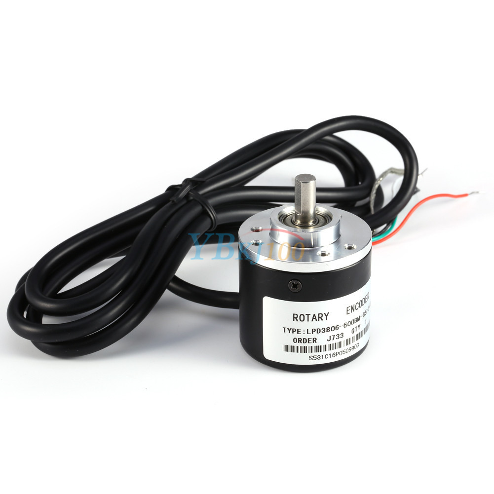 Encodeur Photoelectrique Incrémental ABZ 3 Phases - DC 5-24V, Arbre 6mm - Pour Automatisation, 3000-6000 Tr/min