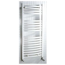 Marbella curved  Bathroom Heated Towel Rail Radiator 1150 x 500 White