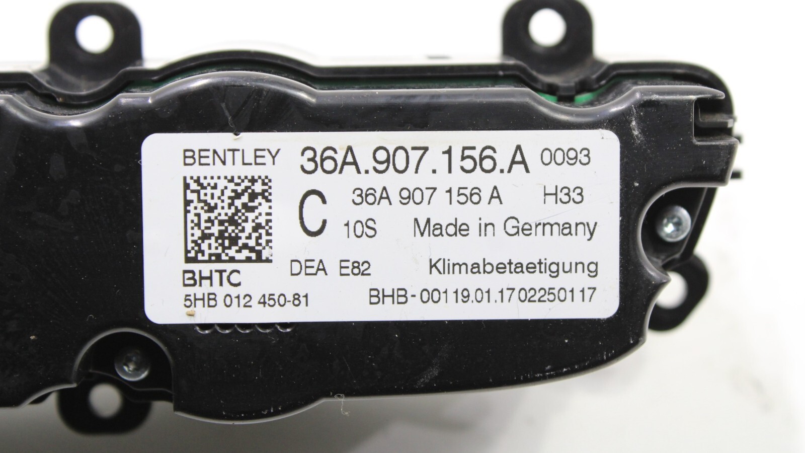 2017 - 2020 BENTLEY BENTAYGA DASH HVAC AC HEATER CLIMATE CONTROL SWITCH UNIT OEM